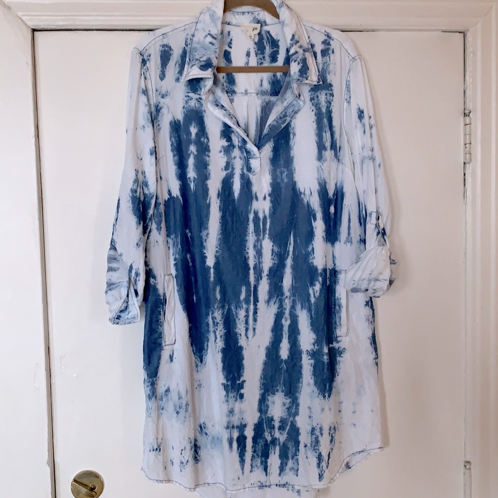 Tencel mini shirt dress
